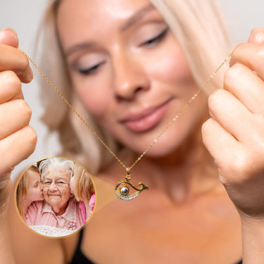 Whale Photo Necklace Photo Personalised Necklace - Photo Necklace - Photo Projection Necklace Necklace Brother & Sisters